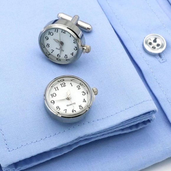 Watch Cuff Links Real Working Watch - Picture 1 of 5